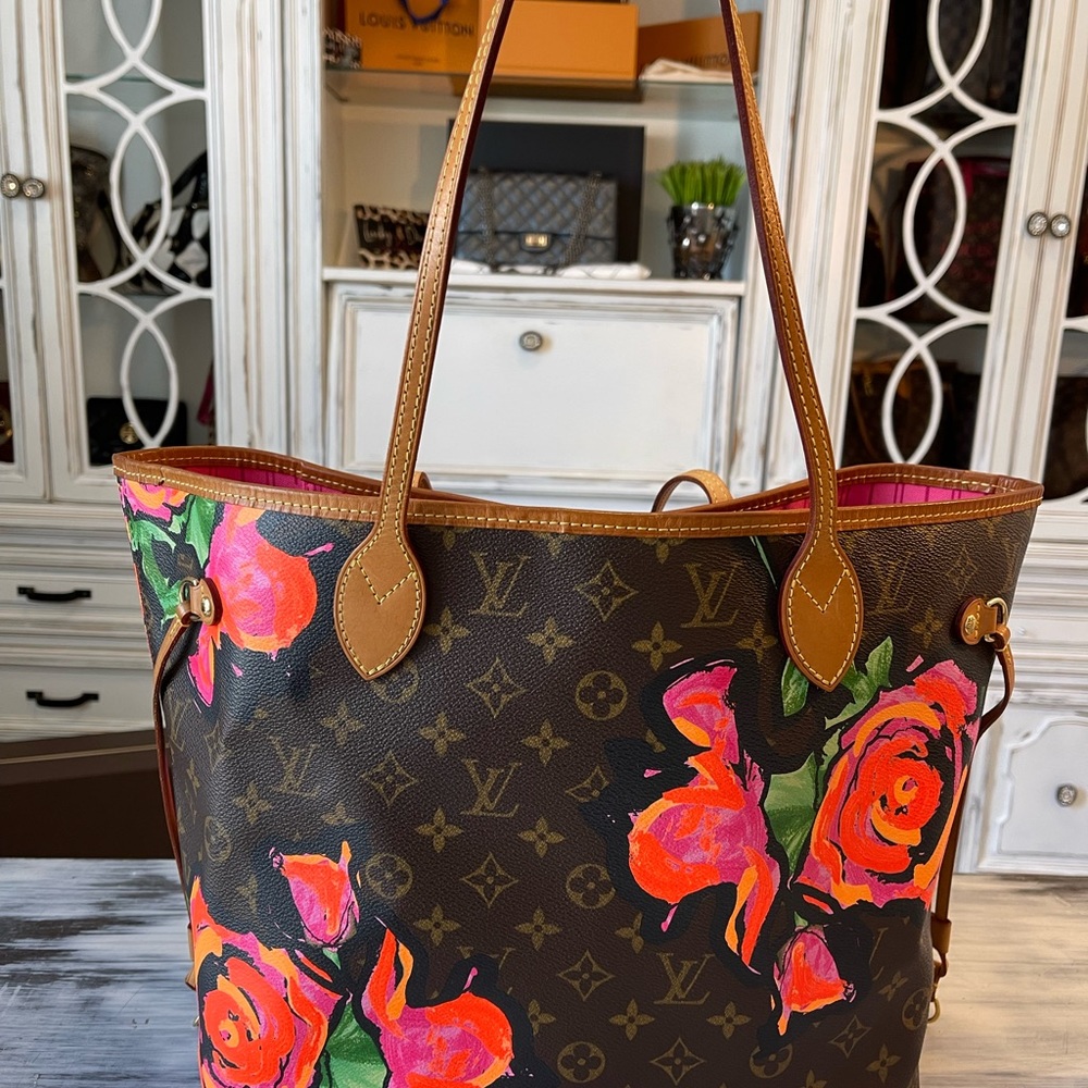 ‼️SOLD‼️Louis Vuitton Neverfull MM Monogram - Stephen Sprouse Rose - Picture 16 of 17